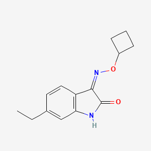 3-[(Cyclobutyloxy)amino]-6-ethyl-2H-indol-2-one