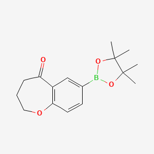 molecular formula C16H21BO4 B3320105 7-(4,4,5,5-Tetramethyl-[1,3,2]dioxaborolan-2-yl)-3,4-dihydro-2H-benzo[b]oxepin-5-one CAS No. 1204333-25-4