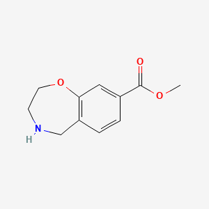 molecular formula C11H13NO3 B3320111 Methyl 2,3,4,5-tetrahydrobenzo[f][1,4]oxazepine-8-carboxylate CAS No. 1206229-00-6