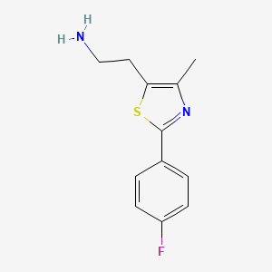 2-[2-(4-Fluorophenyl)-4-methyl-1,3-thiazol-5-yl]ethan-1-amine