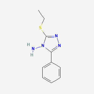 molecular formula C10H12N4S B3320138 3-(Ethylsulfanyl)-5-phenyl-4h-1,2,4-triazol-4-ylamine CAS No. 121033-69-0