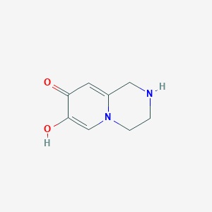 molecular formula C8H10N2O2 B3320146 7-羟基-1,2,3,4-四氢-8H-吡啶并[1,2-a]吡嗪-8-酮 CAS No. 1210687-36-7