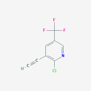 molecular formula C8H3ClF3N B3320152 2-Chloro-3-ethynyl-5-(trifluoromethyl)pyridine CAS No. 1211536-59-2