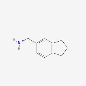 molecular formula C11H15N B3320164 (1R)-1-(2,3-dihydro-1H-inden-5-yl)ethanamine CAS No. 1212180-17-0