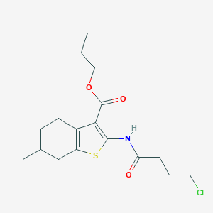 Propyl 2-[(4-chlorobutanoyl)amino]-6-methyl-4,5,6,7-tetrahydro-1-benzothiophene-3-carboxylate