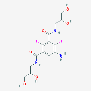 molecular formula C14H19I2N3O6 B3320184 5-Amino-N1,N3-bis(2,3-dihydroxypropyl)-2,4-diiodoisophthalamide CAS No. 1215856-35-1