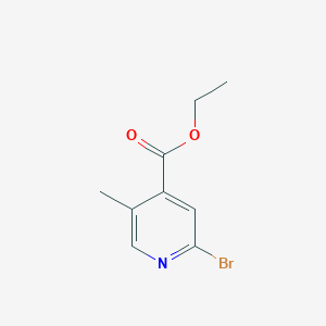 molecular formula C9H10BrNO2 B3320283 Ethyl 2-bromo-5-methylpyridine-4-carboxylate CAS No. 1227603-29-3