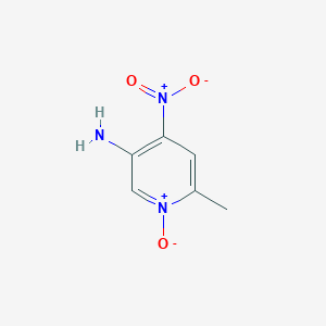 molecular formula C6H7N3O3 B3320346 6-Methyl-4-nitro-1-oxo-1lambda~5~-pyridin-3-amine CAS No. 1232431-33-2
