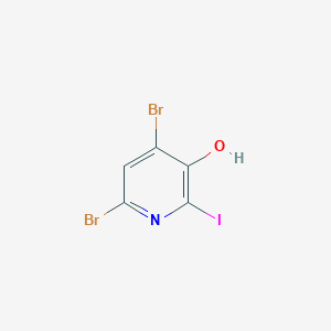 molecular formula C5H2Br2INO B3320366 4,6-Dibromo-2-iodopyridin-3-ol CAS No. 1232433-17-8