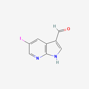 molecular formula C8H5IN2O B3320376 5-Iodo-1H-pyrrolo[2,3-B]pyridine-3-carbaldehyde CAS No. 1234615-88-3