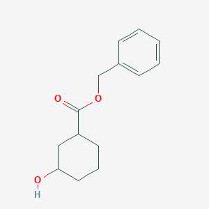 molecular formula C14H18O3 B3320421 Benzyl 3-hydroxycyclohexanecarboxylate CAS No. 123762-07-2