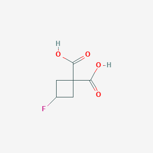 molecular formula C6H7FO4 B3320423 3-Fluorocyclobutane-1,1-dicarboxylic acid CAS No. 123812-77-1