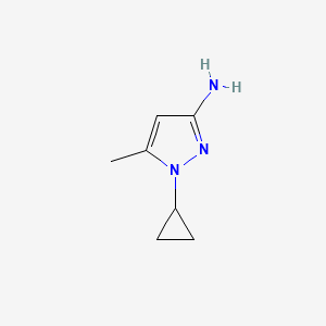 molecular formula C7H11N3 B3320437 1-Cyclopropyl-5-methyl-1H-pyrazol-3-amine CAS No. 1240570-44-8