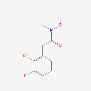 molecular formula C10H11BrFNO2 B3320445 2-(2-bromo-3-fluorophenyl)-N-methoxy-N-methylacetamide CAS No. 1240725-51-2