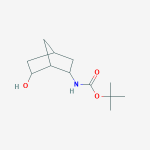 molecular formula C12H21NO3 B3320458 tert-Butyl N-{6-hydroxybicyclo[2.2.1]heptan-2-yl}carbamate CAS No. 1242273-71-7