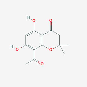 molecular formula C13H14O5 B3320472 8-Acetyl-5,7-dihydroxy-2,2-dimethylchroman-4-one CAS No. 124360-55-0