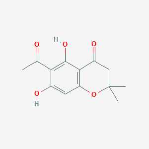 molecular formula C13H14O5 B3320480 6-Acetyl-5,7-dihydroxy-2,2-dimethylchroman-4-one CAS No. 124360-56-1