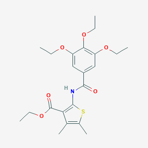molecular formula C22H29NO6S B332054 Ethyl 4,5-dimethyl-2-[(3,4,5-triethoxybenzoyl)amino]-3-thiophenecarboxylate 