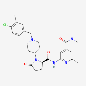 molecular formula C27H34ClN5O3 B3320562 Lazucirnon CAS No. 1251528-23-0