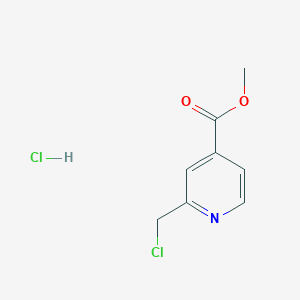 molecular formula C8H9Cl2NO2 B3320582 Methyl 2-(chloromethyl)isonicotinate hydrochloride CAS No. 125398-17-6