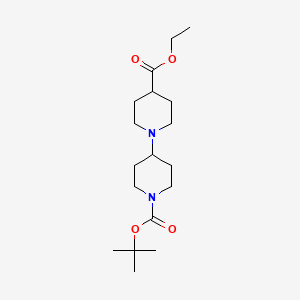 4-[4-(Ethoxycarbonyl)piperidino]piperidine-1-carboxylic acid tert-butyl ester