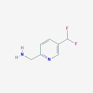 molecular formula C7H8F2N2 B3320635 [5-(二氟甲基)吡啶-2-基]甲胺 CAS No. 1256806-69-5