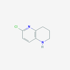 molecular formula C8H9ClN2 B3320645 6-Chloro-1,2,3,4-tetrahydro-1,5-naphthyridine CAS No. 1256811-30-9