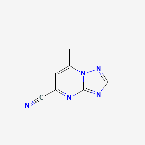 molecular formula C7H5N5 B3320672 7-Methyl-[1,2,4]triazolo[1,5-a]pyrimidine-5-carbonitrile CAS No. 125786-47-2