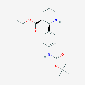 (2R,3S)-ethyl 2-(4-((tert-butoxycarbonyl)amino)phenyl)piperidine-3-carboxylate