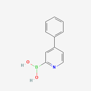 molecular formula C11H10BNO2 B3320676 4-Phenylpyridine-2-boronic acid CAS No. 1257879-78-9