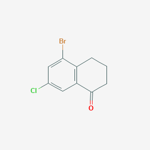 molecular formula C10H8BrClO B3320692 5-Bromo-7-chloro-3,4-dihydronaphthalen-1(2H)-one CAS No. 1260018-38-9