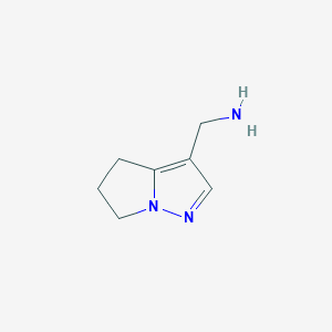 molecular formula C7H11N3 B3320714 (5,6-Dihydro-4H-pyrrolo[1,2-b]pyrazol-3-yl)methanamine CAS No. 1260672-10-3