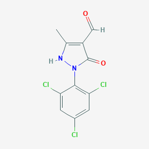 molecular formula C11H7Cl3N2O2 B332073 4-(hydroxymethylene)-5-methyl-2-(2,4,6-trichlorophenyl)-2,4-dihydro-3H-pyrazol-3-one 