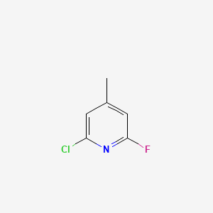molecular formula C6H5ClFN B3320735 2-Chloro-6-fluoro-4-methylpyridine CAS No. 1261488-11-2