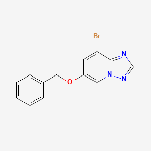 molecular formula C13H10BrN3O B3320755 6-(Benzyloxy)-8-bromo-[1,2,4]triazolo[1,5-a]pyridine CAS No. 1262133-30-1