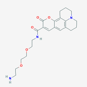 N-{2-[2-(2-Aminoethoxy)ethoxy]ethyl}-11-oxo-2,3,6,7-tetrahydro-1H,5H,11H-pyrano[2,3-f]pyrido[3,2,1-ij]quinoline-10-carboxamide