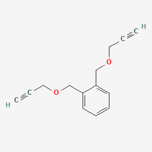 molecular formula C14H14O2 B3320799 Benzene, 1,2-bis[(2-propynyloxy)methyl]- CAS No. 126422-60-4