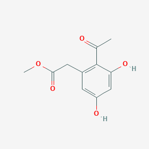 molecular formula C11H12O5 B3320819 Methyl 2-acetyl-3,5-dihydroxyphenylacetate CAS No. 126495-72-5