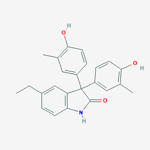 molecular formula C24H23NO3 B332085 5-ethyl-3,3-bis(4-hydroxy-3-methylphenyl)-1,3-dihydro-2H-indol-2-one 