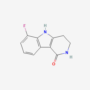 molecular formula C11H9FN2O B3320935 6-氟-2,3,4,5-四氢-1H-吡啶并[4,3-b]吲哚-1-酮 CAS No. 128487-03-6