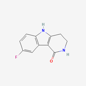 molecular formula C11H9FN2O B3320941 8-Fluoro-2,3,4,5-tetrahydro-1H-pyrido[4,3-b]indol-1-one CAS No. 128487-04-7