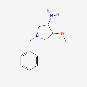 molecular formula C12H18N2O B3320956 rel-(3R,4R)-1-Benzyl-4-methoxypyrrolidin-3-amine CAS No. 128739-90-2