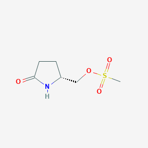 molecular formula C6H11NO4S B3320967 (R)-(5-oxopyrrolidin-2-yl)methyl methanesulfonate CAS No. 128811-47-2