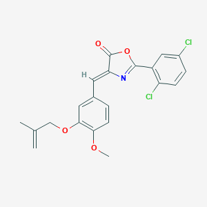 molecular formula C21H17Cl2NO4 B332097 2-(2,5-dichlorophenyl)-4-{4-methoxy-3-[(2-methyl-2-propenyl)oxy]benzylidene}-1,3-oxazol-5(4H)-one 