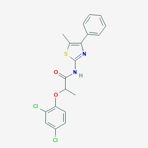 molecular formula C19H16Cl2N2O2S B332098 2-(2,4-dichlorophenoxy)-N-(5-methyl-4-phenyl-1,3-thiazol-2-yl)propanamide 