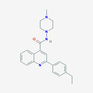molecular formula C23H26N4O B332101 2-(4-ethylphenyl)-N-(4-methyl-1-piperazinyl)-4-quinolinecarboxamide 
