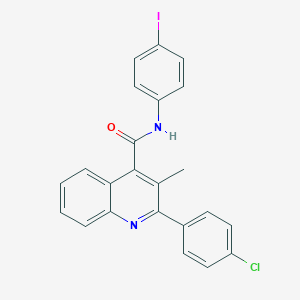 molecular formula C23H16ClIN2O B332103 2-(4-chlorophenyl)-N-(4-iodophenyl)-3-methylquinoline-4-carboxamide 