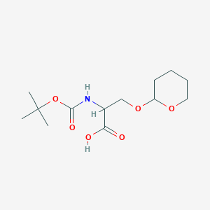 molecular formula C13H23NO6 B3321038 N-(tert-Butoxycarbonyl)-O-(tetrahydro-2H-pyran-2-yl)-L-serine CAS No. 130465-47-3