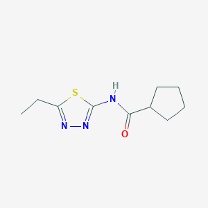molecular formula C10H15N3OS B332104 N-(5-ethyl-1,3,4-thiadiazol-2-yl)cyclopentanecarboxamide 