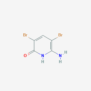 molecular formula C5H4Br2N2O B3321059 6-Amino-3,5-dibromopyridin-2(1H)-one CAS No. 1308677-76-0